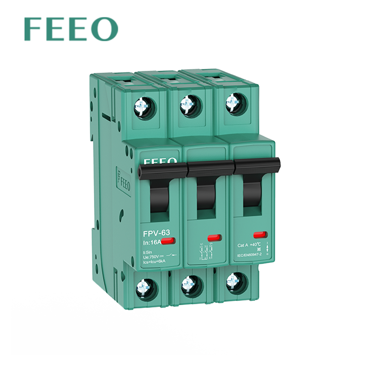 Interruptor DC MCB 3P 750VDC 10KA