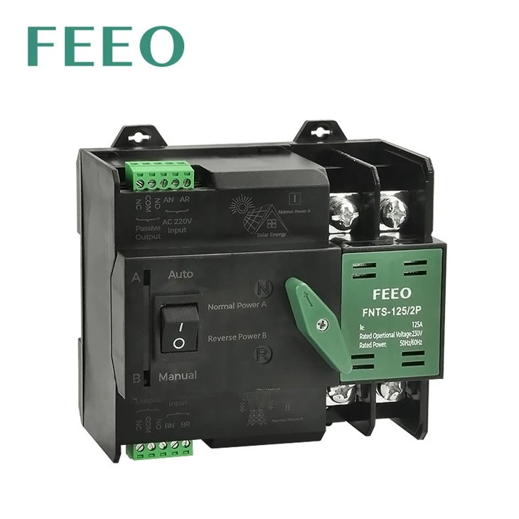 AC ATS Double Power Source Automatic Switch 2P Green